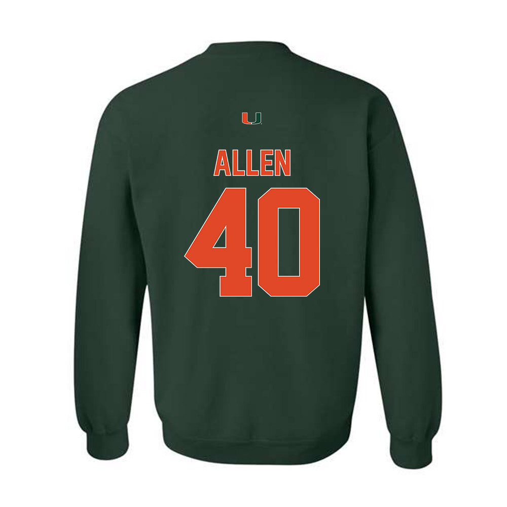 Miami - NCAA Football : Briton Allen - Classic Shersey Crewneck Sweatshirt-1