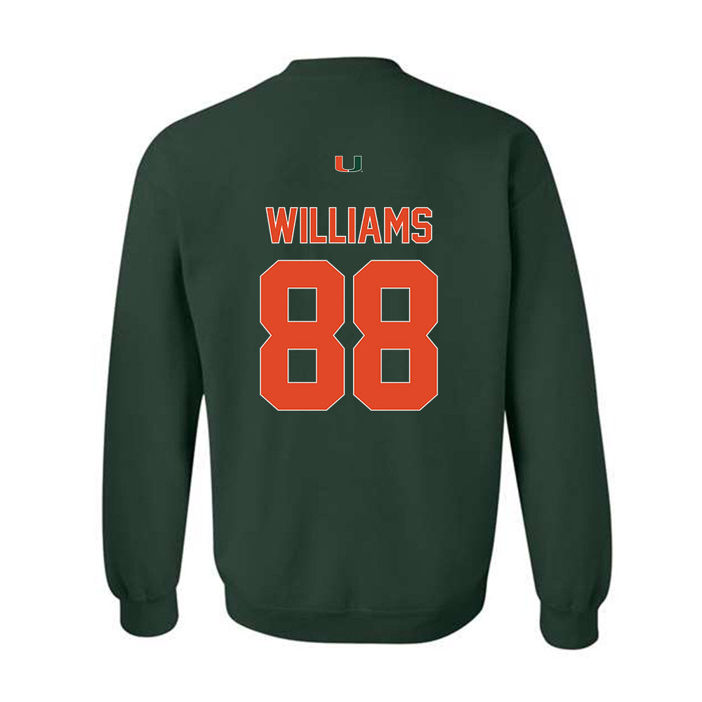 Miami - NCAA Football : Riley Williams - Classic Shersey Crewneck Sweatshirt-1