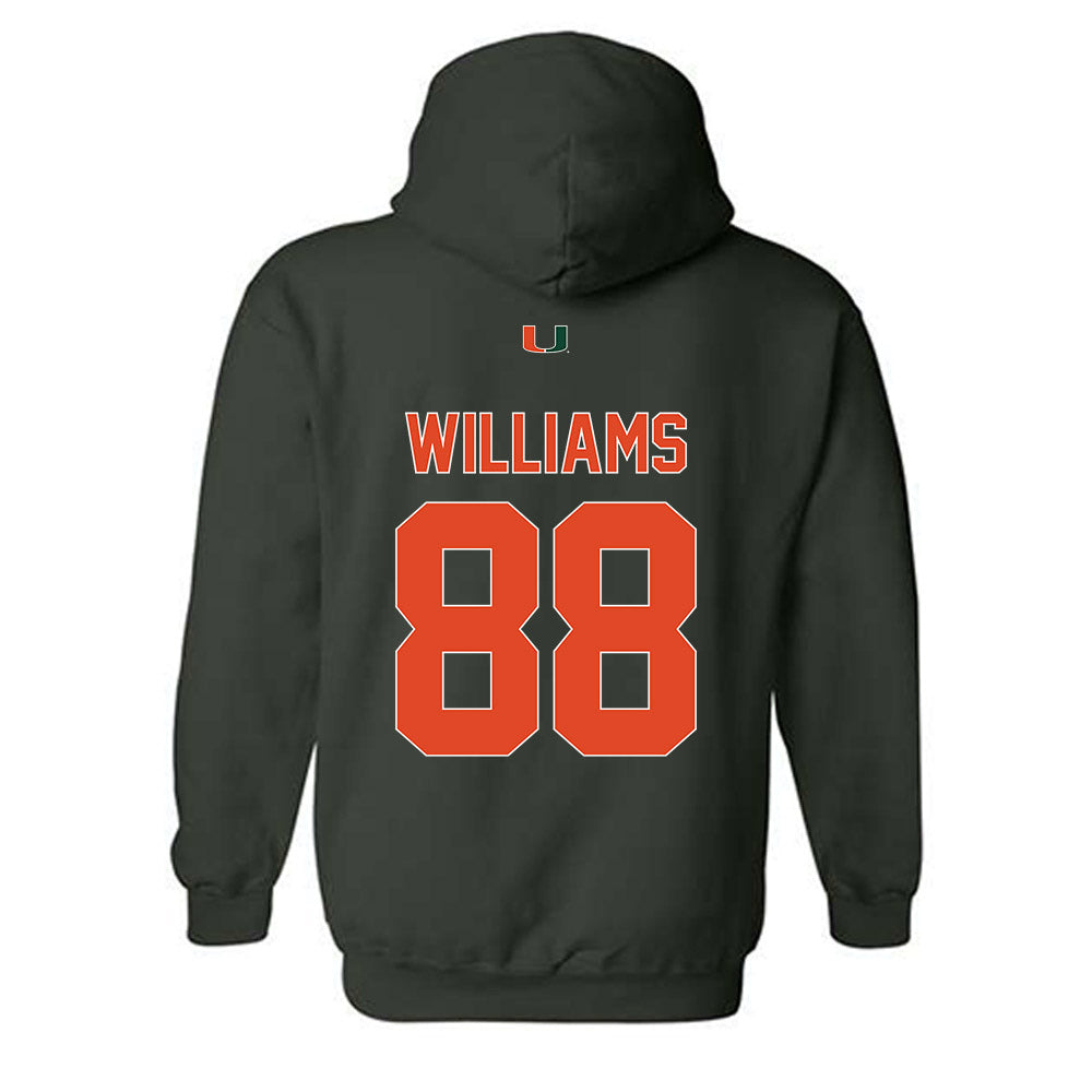 Miami - NCAA Football : Riley Williams - Classic Shersey Hooded Sweatshirt-1