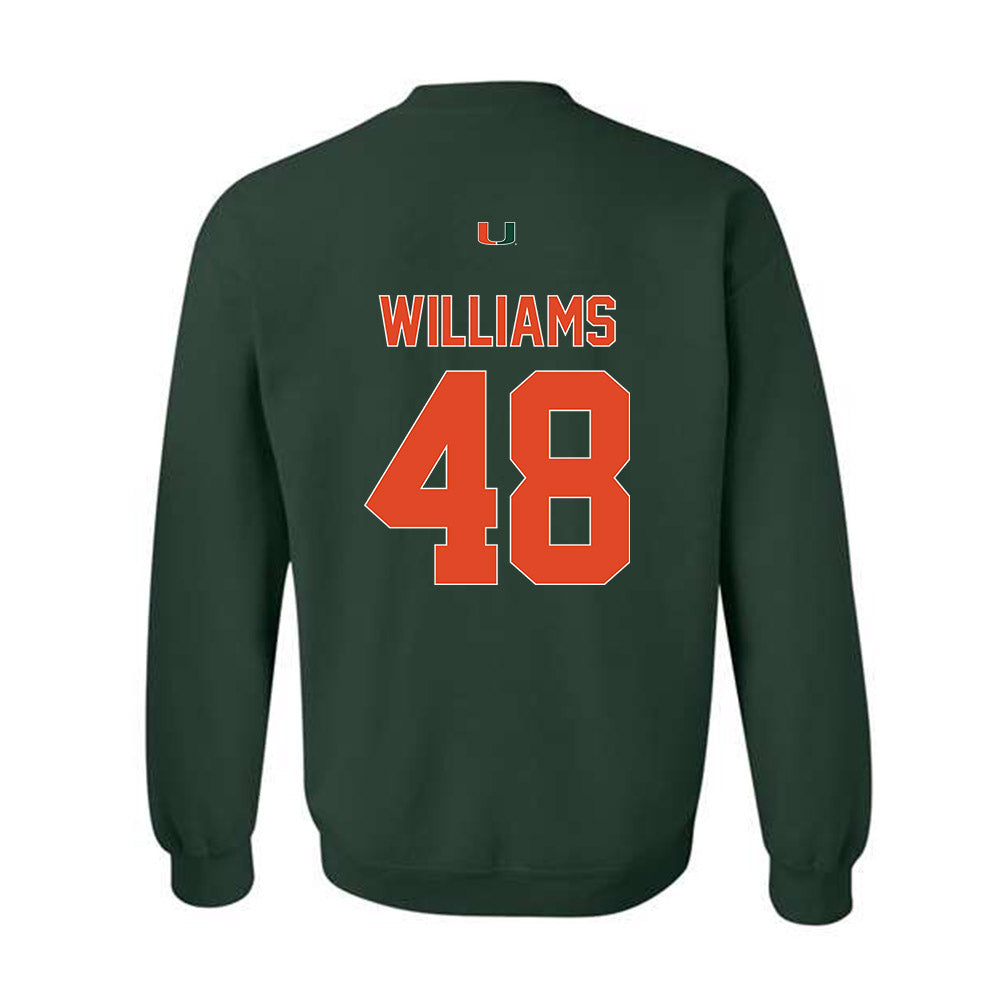 Miami - NCAA Football : Andres Williams - Classic Shersey Crewneck Sweatshirt-1