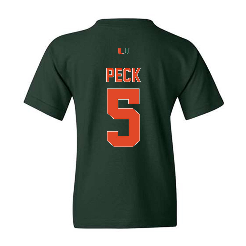 Miami - NCAA Women's Soccer : Amanda Peck - Classic Shersey Youth T-Shirt-1