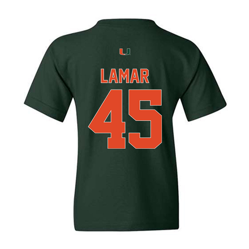 Miami - NCAA Football : Braylon Lamar - Classic Shersey Youth T-Shirt-1