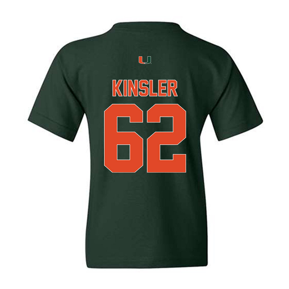 Miami - NCAA Football : Tommy Kinsler - Classic Shersey Youth T-Shirt-1