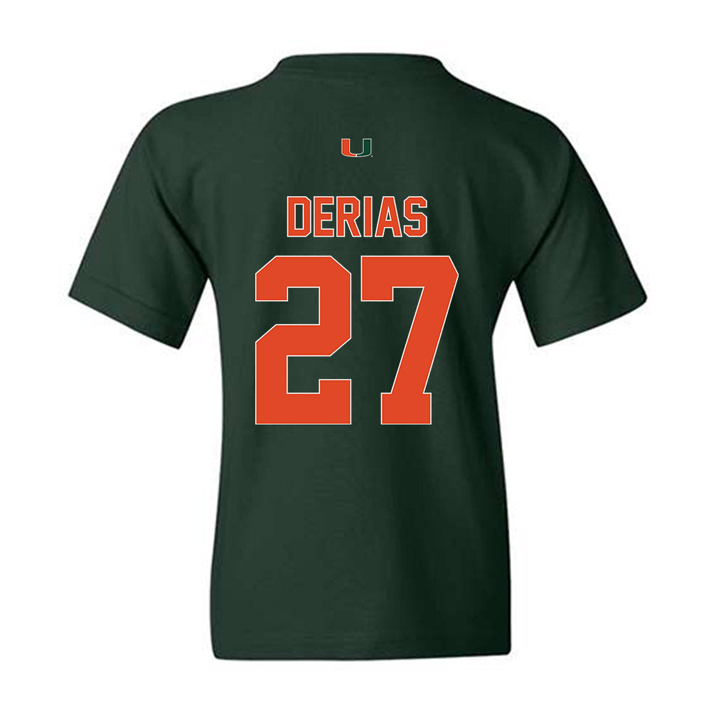 Miami - NCAA Baseball : Howard Tate DeRias - Classic Shersey Youth T-Shirt-1