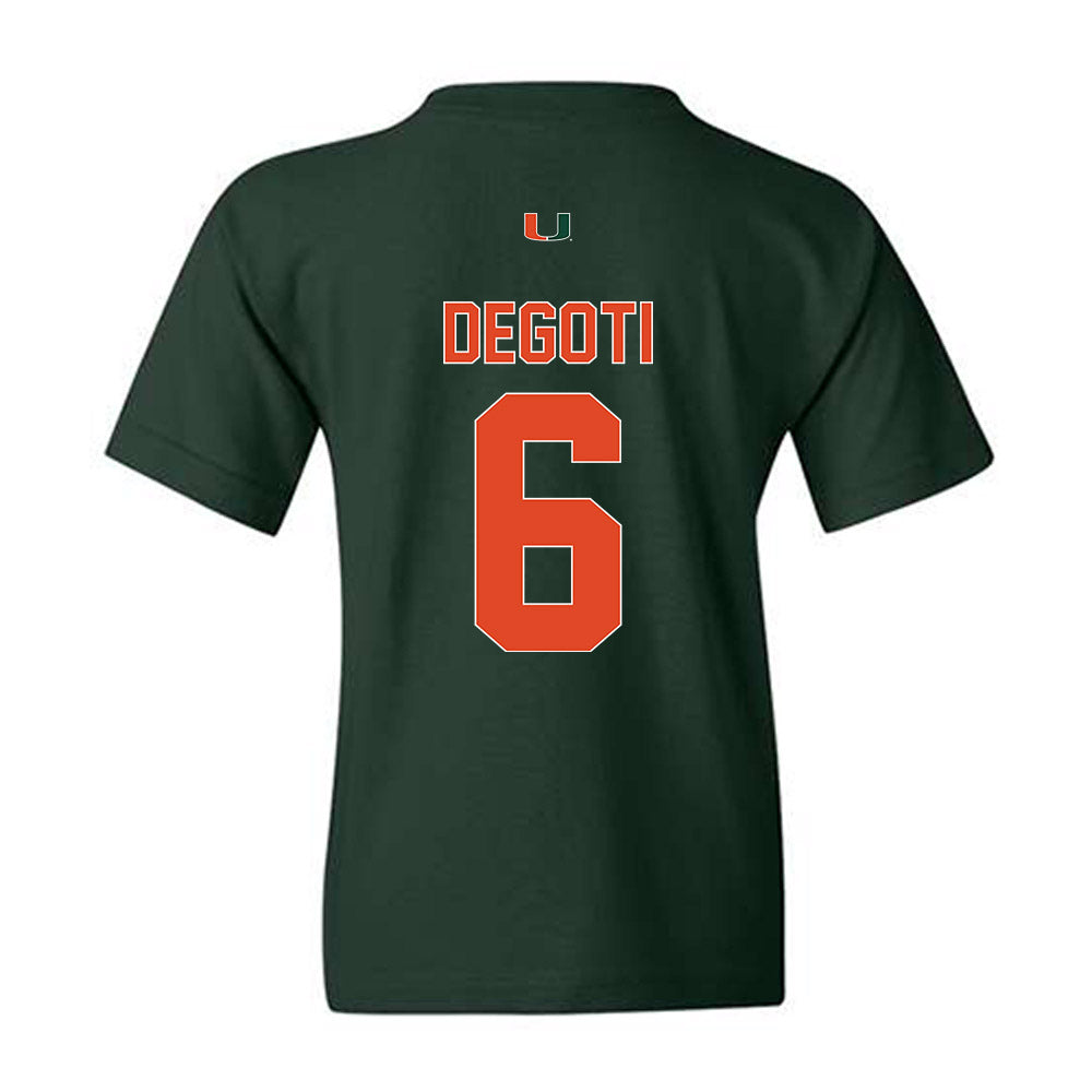 Miami - NCAA Baseball : Brandon DeGoti - Classic Shersey Youth T-Shirt-1