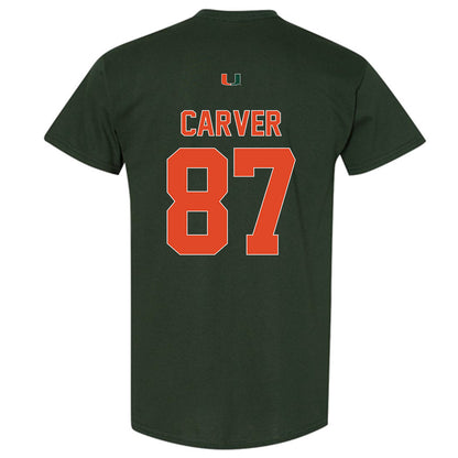 Miami - NCAA Football : Hunter Carver - Classic Shersey T-Shirt-1