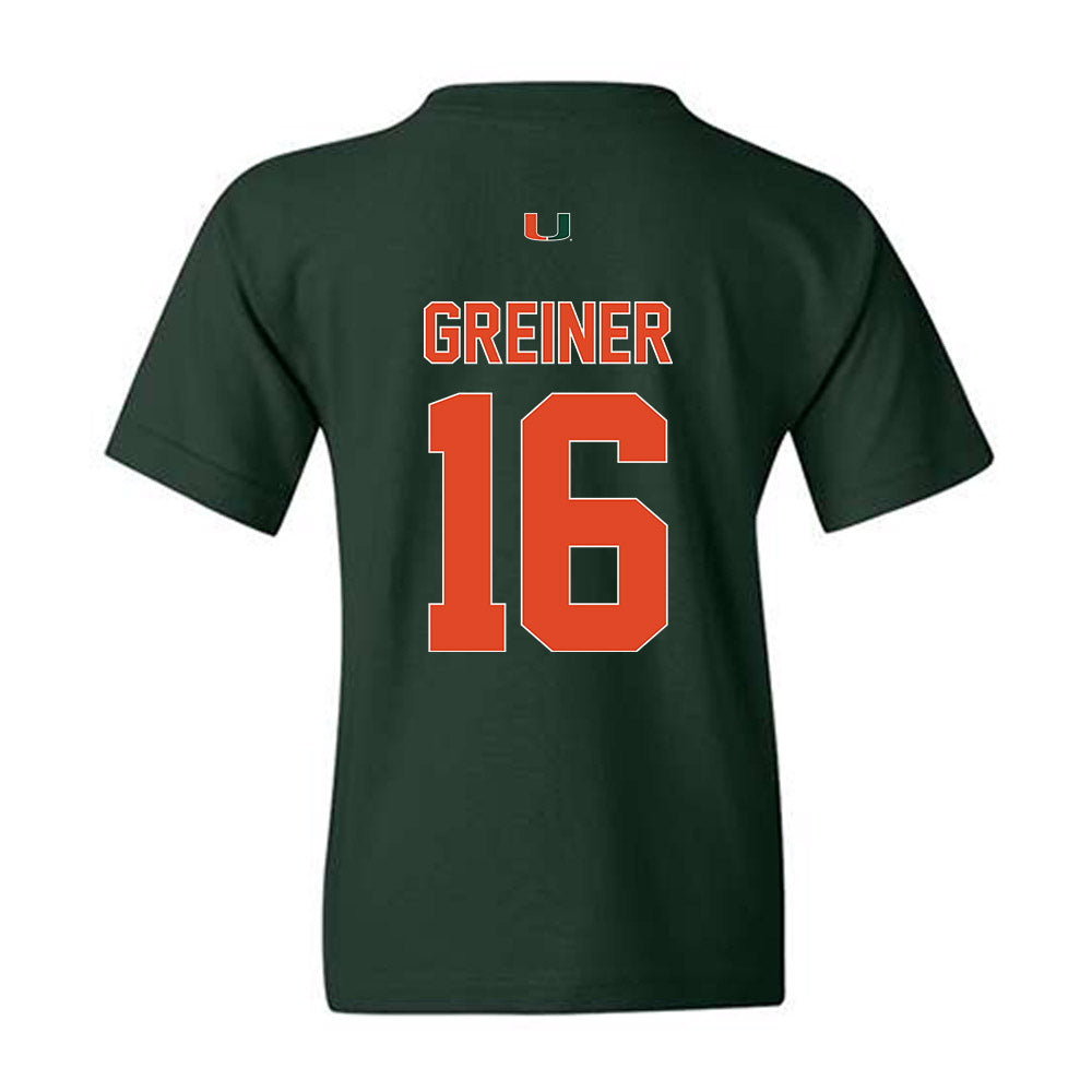 Miami - NCAA Women's Soccer : Sarah Greiner - Classic Shersey Youth T-Shirt-1