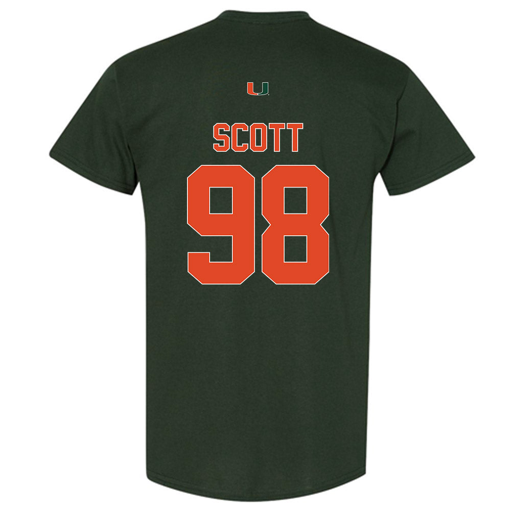 Miami - NCAA Football : Justin Scott - Classic Shersey T-Shirt-1