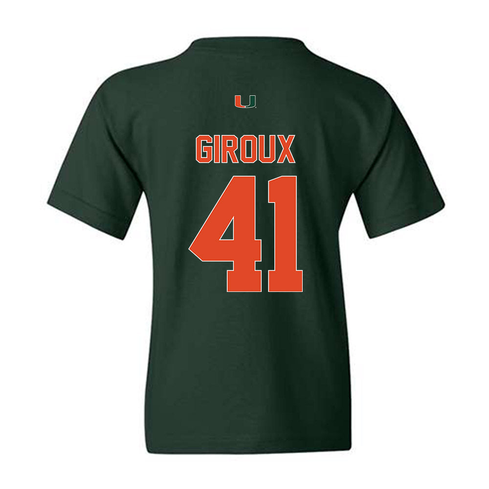 Miami - NCAA Baseball : Alexander Giroux - Classic Shersey Youth T-Shirt-1