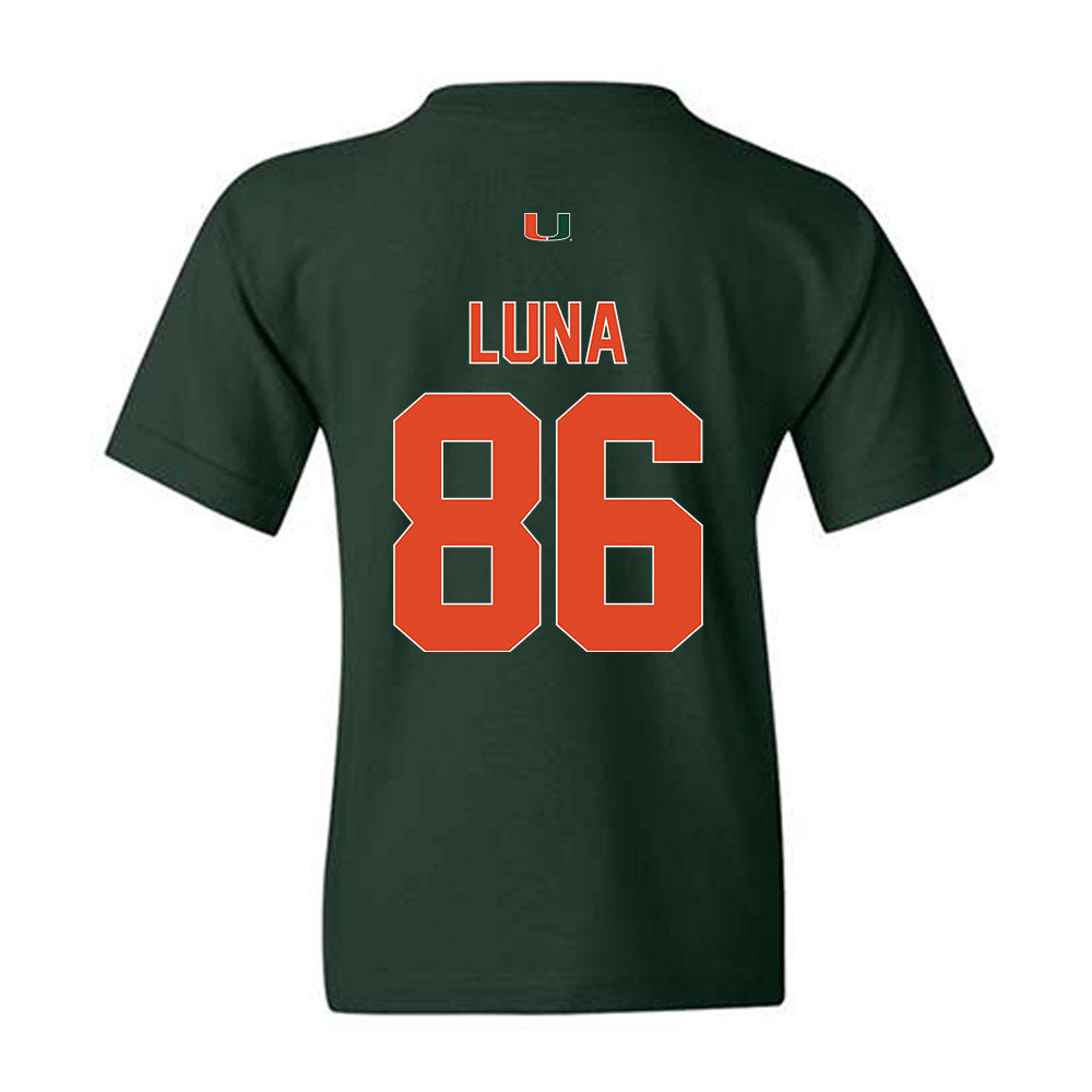 Miami - NCAA Football : Kolby Luna - Classic Shersey Youth T-Shirt-1