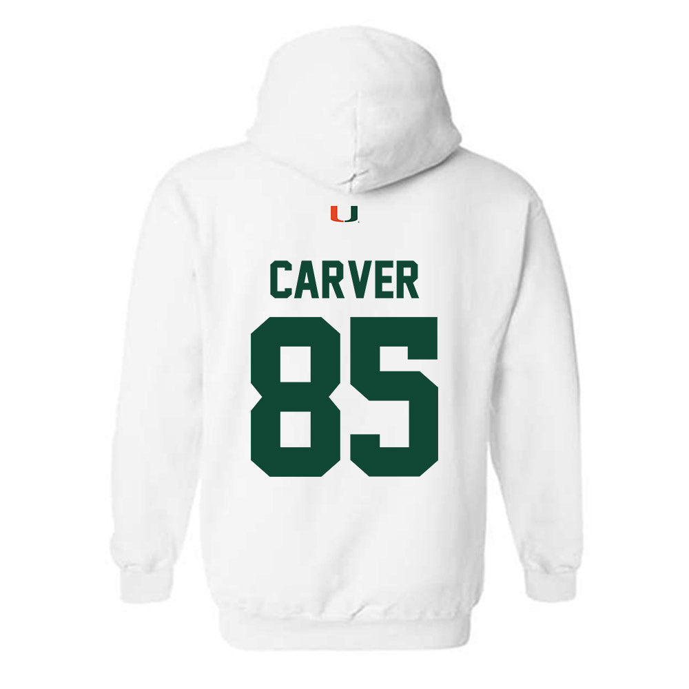 Miami - NCAA Football : Jackson Carver - Classic Shersey Hooded Sweatshirt