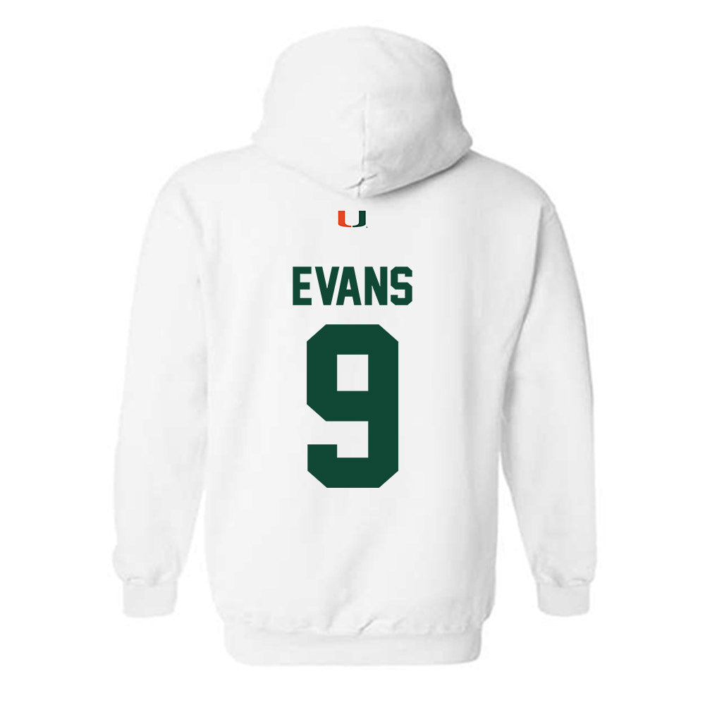 Miami - NCAA Baseball : Robert Evans - Classic Shersey Hooded Sweatshirt-1