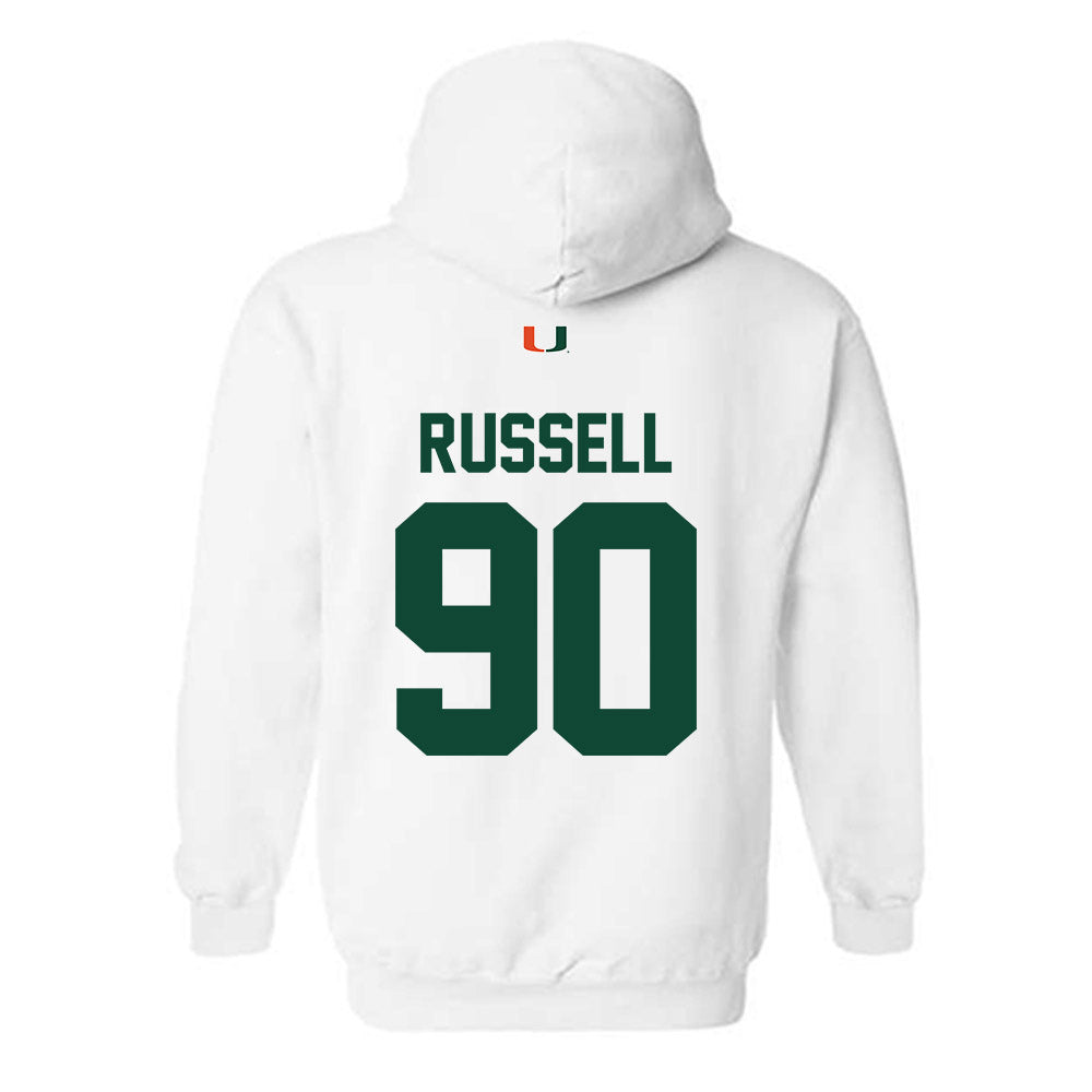 Miami - NCAA Football : Daylen Russell - Classic Shersey Hooded Sweatshirt