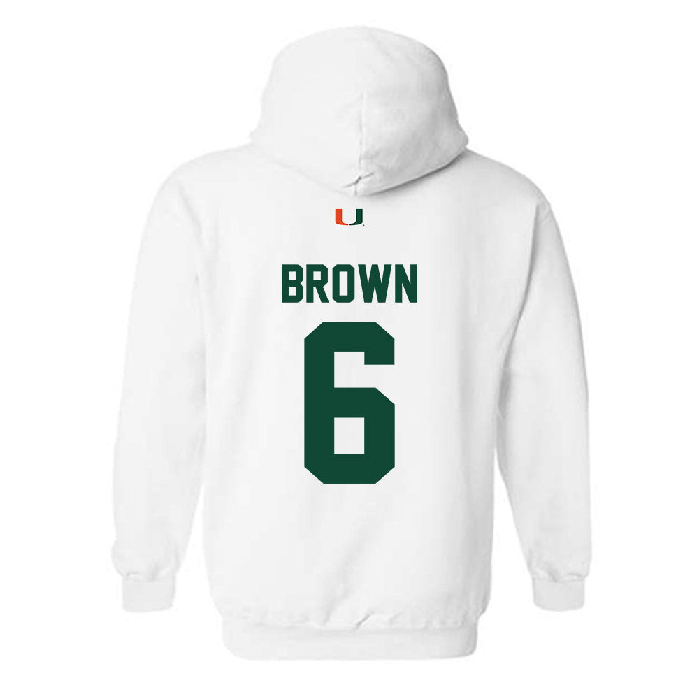 Miami - NCAA Football : CharMar Brown - Classic Shersey Hooded Sweatshirt-1
