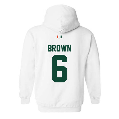 Miami - NCAA Football : CharMar Brown - Classic Shersey Hooded Sweatshirt-1