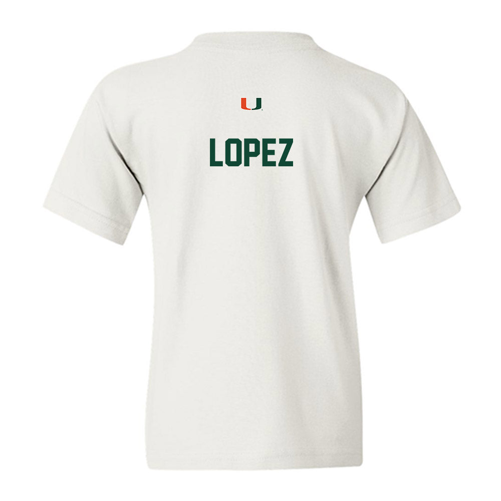Miami - NCAA Women's Tennis : Qavia Lopez - Classic Shersey Youth T-Shirt-1