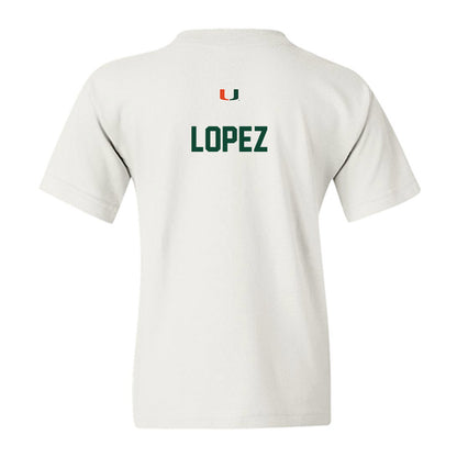 Miami - NCAA Women's Tennis : Qavia Lopez - Classic Shersey Youth T-Shirt-1