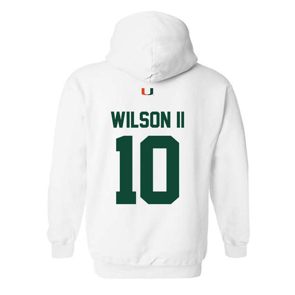 Miami - NCAA Football : Damon Wilson II - Classic Shersey Hooded Sweatshirt-1