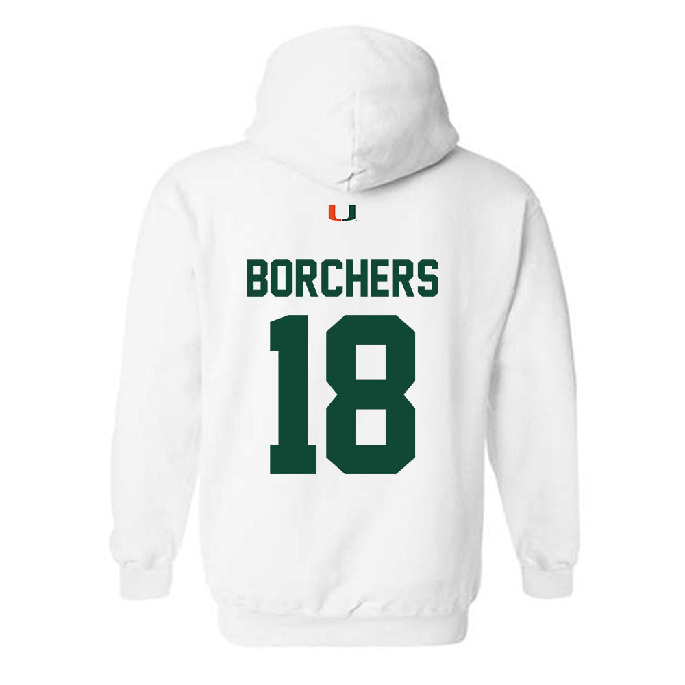 Miami - NCAA Football : Joe Borchers - Classic Shersey Hooded Sweatshirt-1