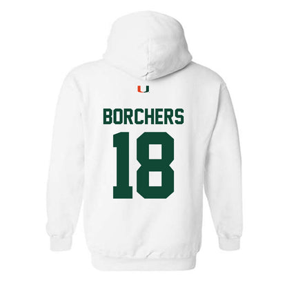 Miami - NCAA Football : Joe Borchers - Classic Shersey Hooded Sweatshirt-1