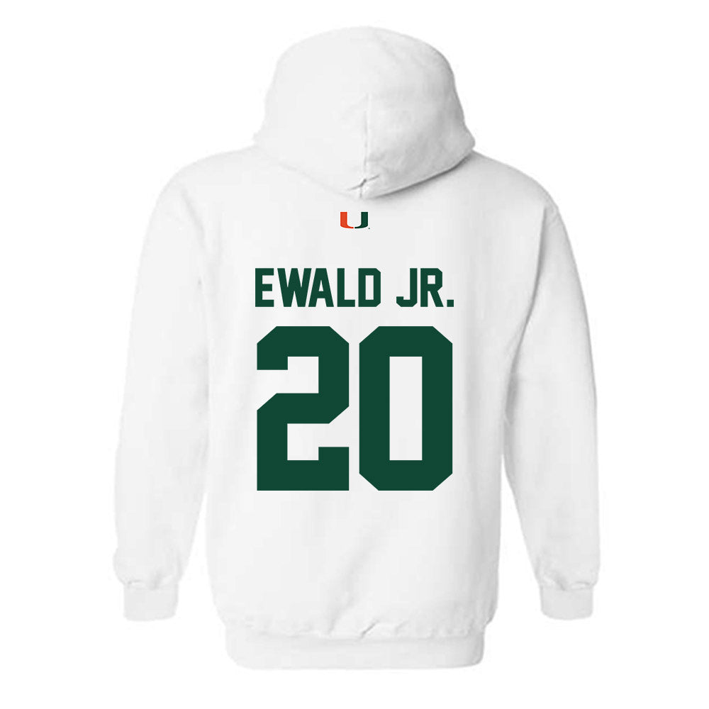 Miami - NCAA Football : Chris Ewald Jr. - Classic Shersey Hooded Sweatshirt-1