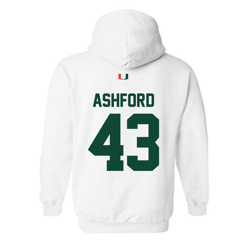 Miami - NCAA Baseball : Ryan Ashford - Classic Shersey Hooded Sweatshirt-1