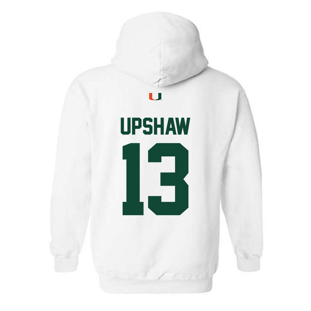 Miami - NCAA Football : Daylyn Upshaw - Classic Shersey Hooded Sweatshirt-1