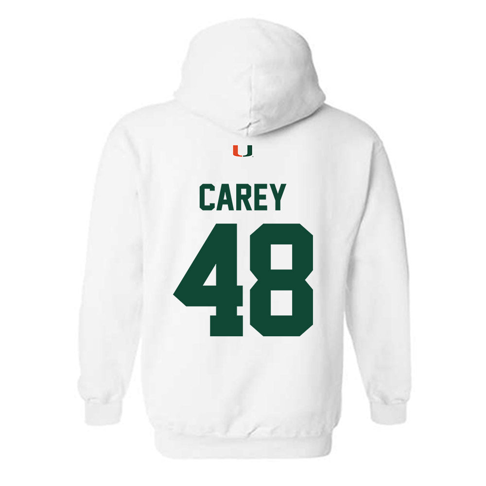 Miami - NCAA Women's Soccer : sage carey - Classic Shersey Hooded Sweatshirt-1