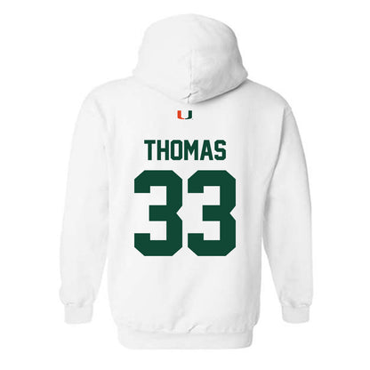 Miami - NCAA Football : Nick Thomas - Classic Shersey Hooded Sweatshirt-1