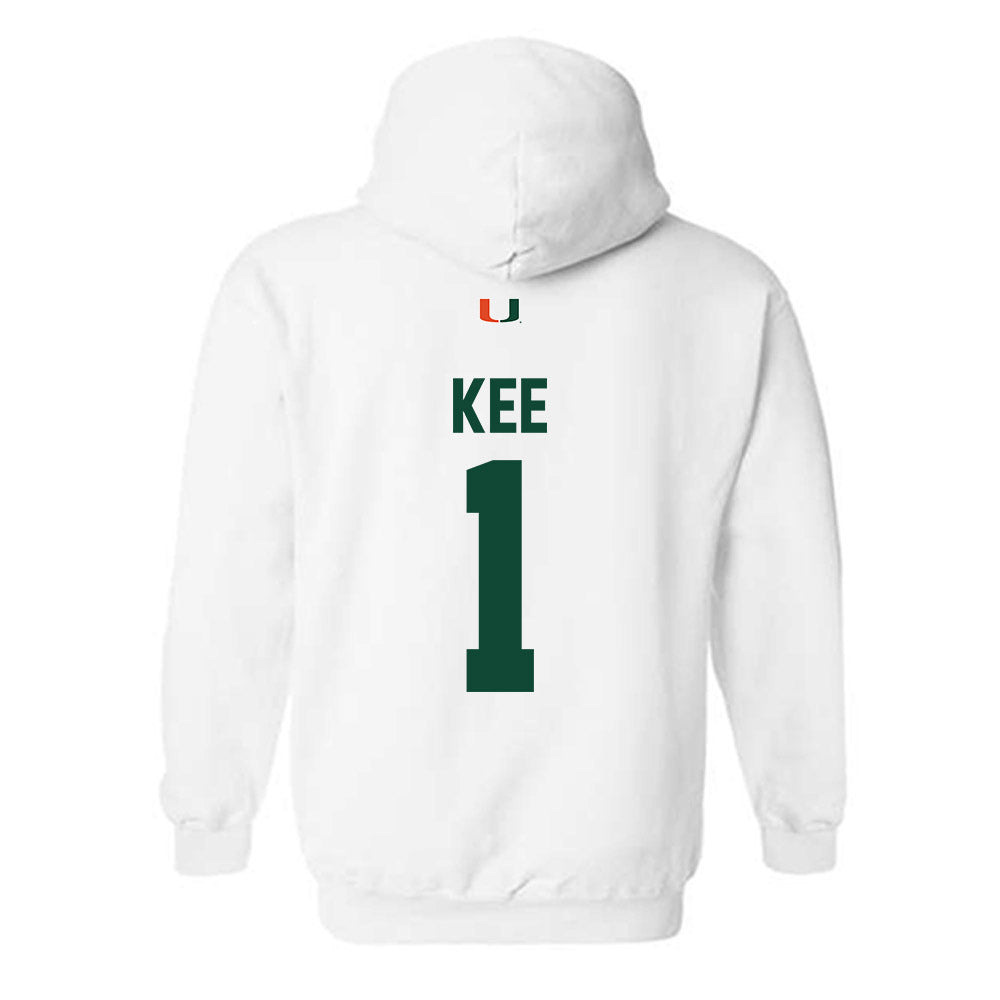 Miami - NCAA Men's Basketball : Jordyn Kee - Classic Shersey Hooded Sweatshirt-1