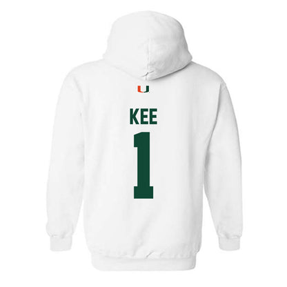 Miami - NCAA Men's Basketball : Jordyn Kee - Classic Shersey Hooded Sweatshirt-1