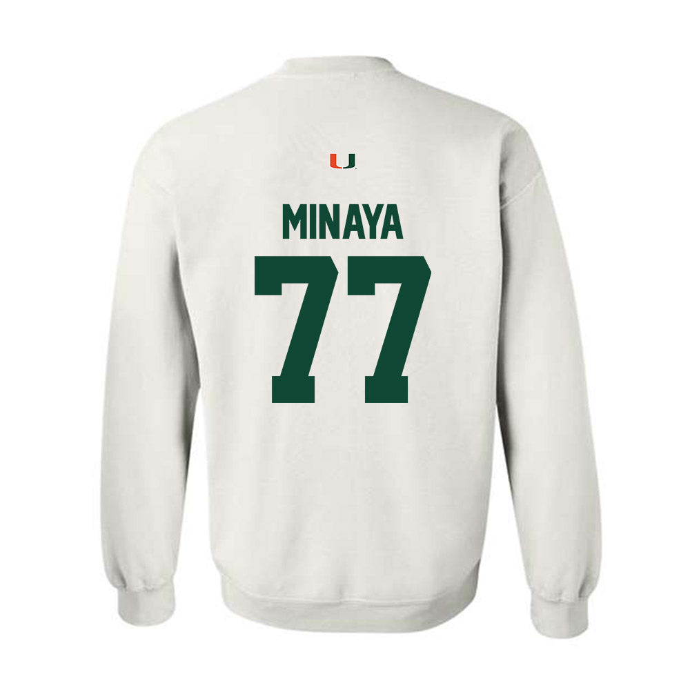 Miami - NCAA Football : Juan Minaya - Classic Shersey Crewneck Sweatshirt-1