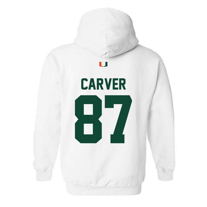 Miami - NCAA Football : Hunter Carver - Classic Shersey Hooded Sweatshirt