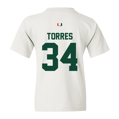 Miami - NCAA Baseball : Michael Torres - Classic Shersey Youth T-Shirt-1