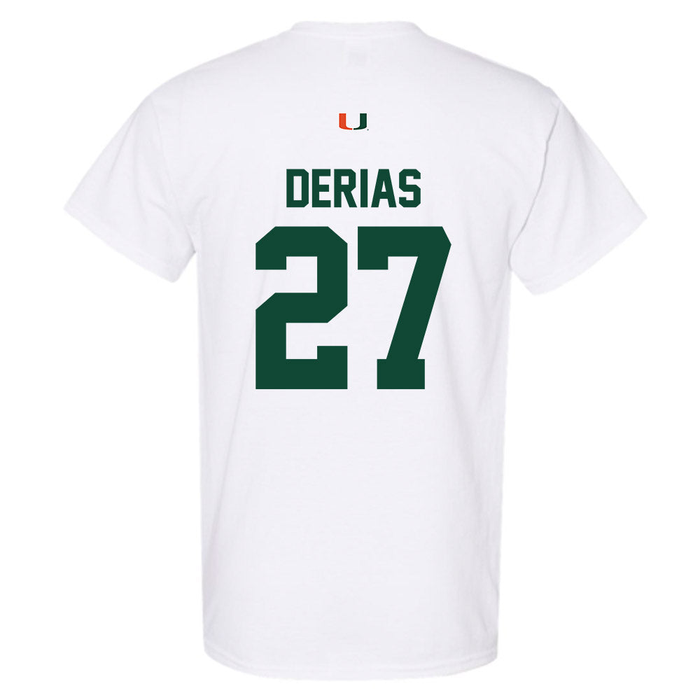 Miami - NCAA Baseball : Howard Tate DeRias - Classic Shersey T-Shirt-1