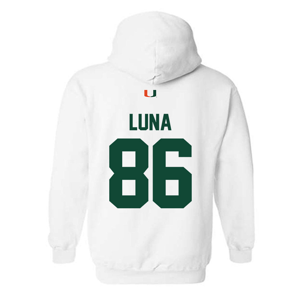 Miami - NCAA Football : Kolby Luna - Classic Shersey Hooded Sweatshirt-1