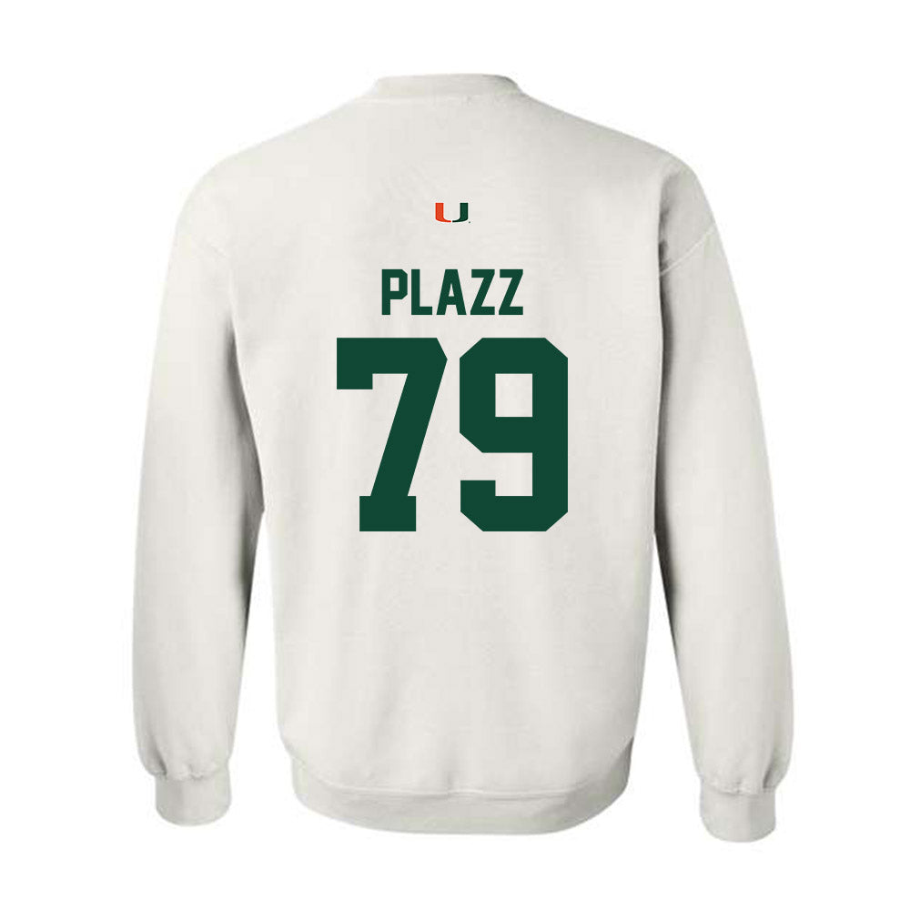 Miami - NCAA Football : Deryc Plazz - Classic Shersey Crewneck Sweatshirt-1