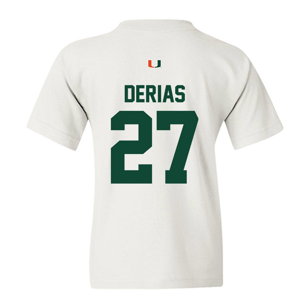 Miami - NCAA Baseball : Howard Tate DeRias - Classic Shersey Youth T-Shirt-1