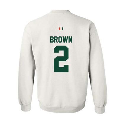 Miami - NCAA Football : Damari Brown - Classic Shersey Crewneck Sweatshirt-1