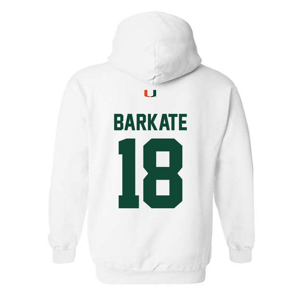 Miami - NCAA Football : Cooper Barkate - Classic Shersey Hooded Sweatshirt-1