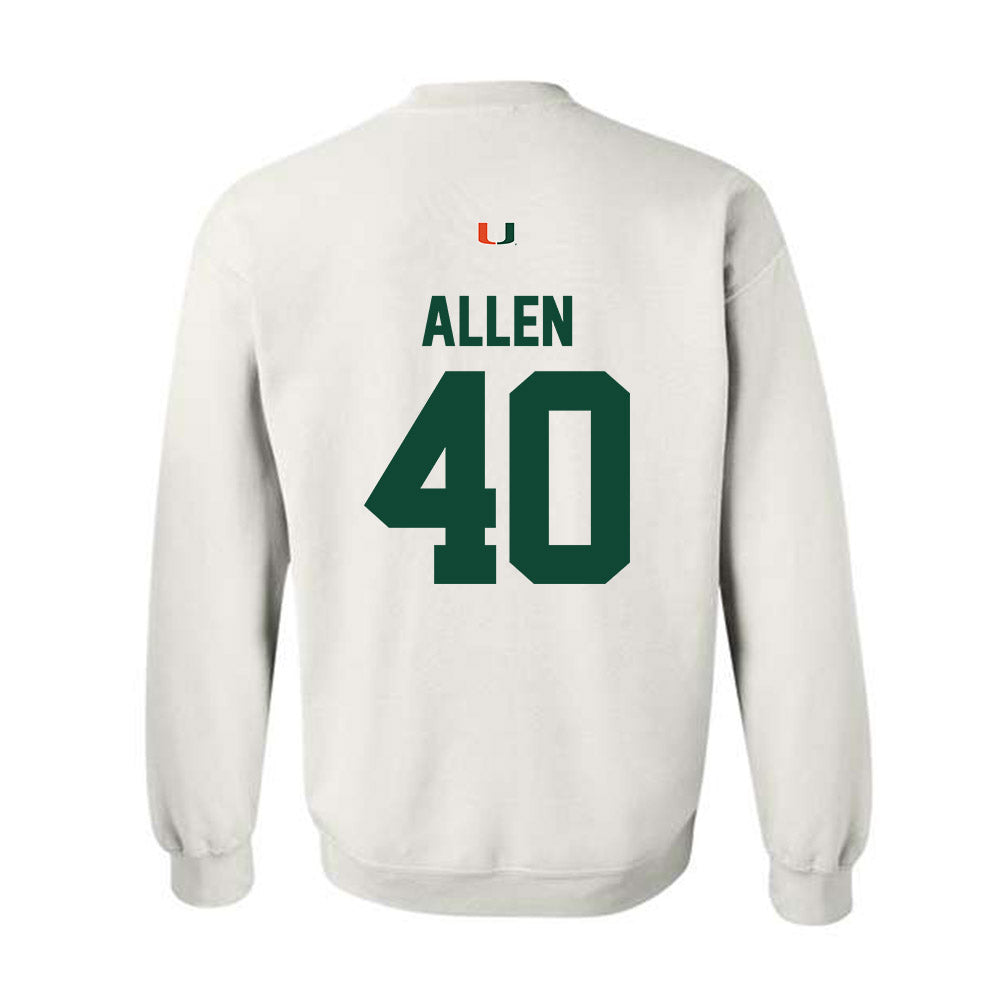 Miami - NCAA Football : Briton Allen - Classic Shersey Crewneck Sweatshirt-1