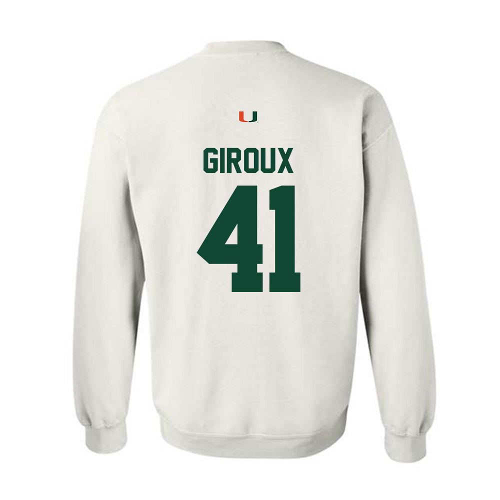 Miami - NCAA Baseball : Alexander Giroux - Classic Shersey Crewneck Sweatshirt-1