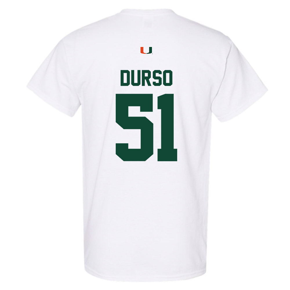 Miami - NCAA Baseball : Jack Durso - Classic Shersey T-Shirt-1