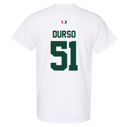 Miami - NCAA Baseball : Jack Durso - Classic Shersey T-Shirt-1