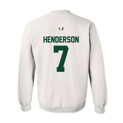 Miami - NCAA Men's Basketball : Shelton Henderson - Classic Shersey Crewneck Sweatshirt-1