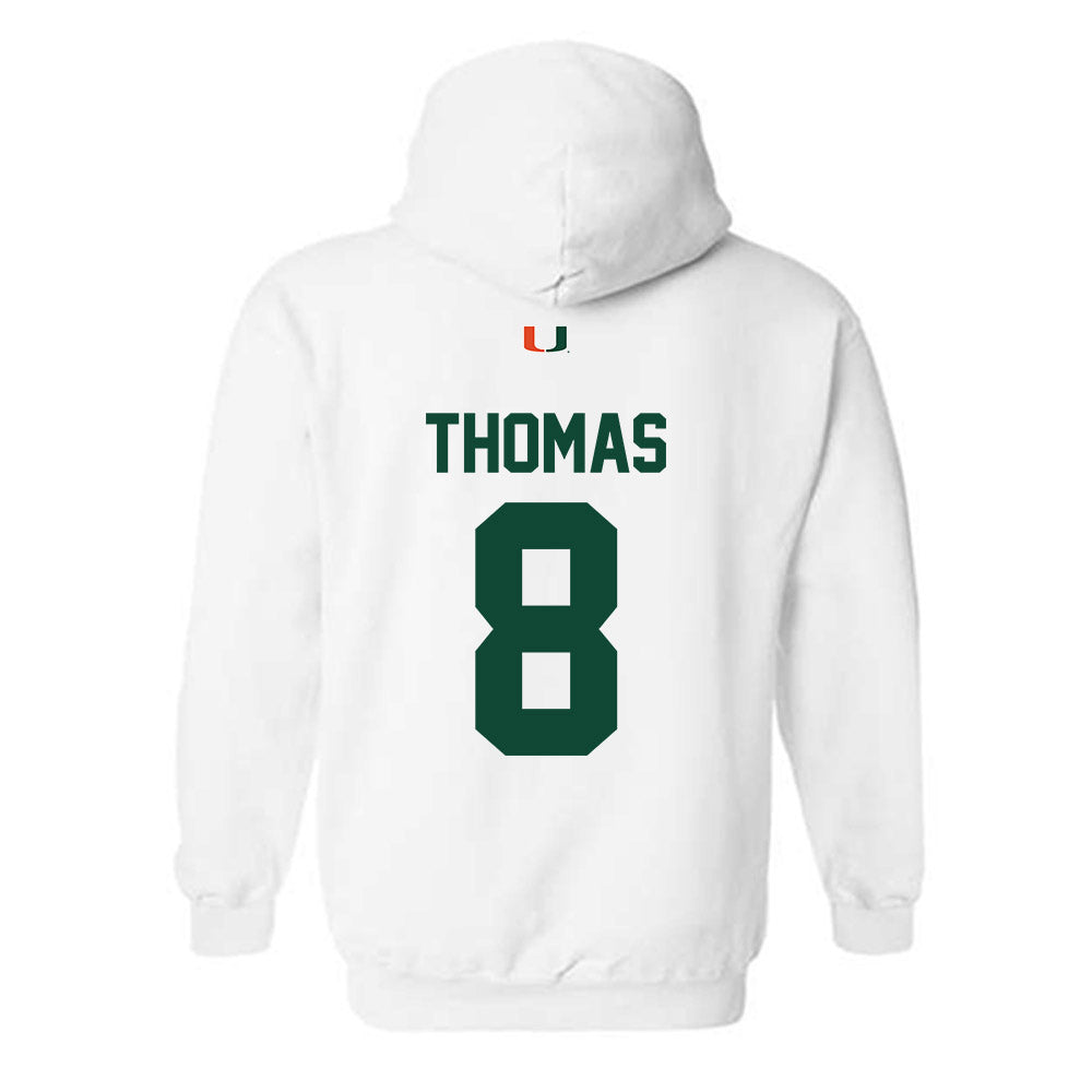 Miami - NCAA Football : Jakobe Thomas - Classic Shersey Hooded Sweatshirt-1