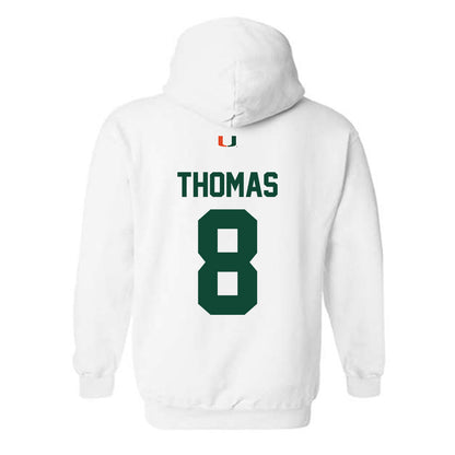 Miami - NCAA Football : Jakobe Thomas - Classic Shersey Hooded Sweatshirt-1