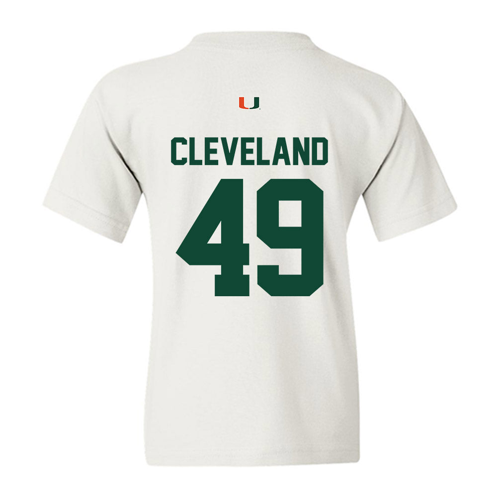 Miami - NCAA Baseball : Jackson Cleveland - Classic Shersey Youth T-Shirt-1