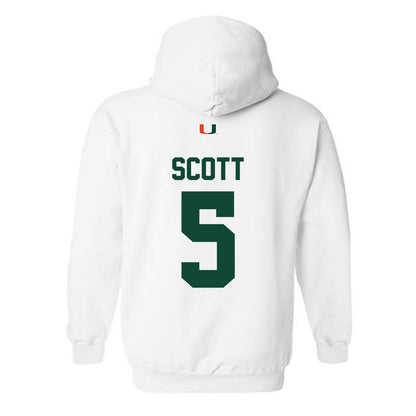 Miami - NCAA Football : Justin Scott - Classic Shersey Hooded Sweatshirt-1