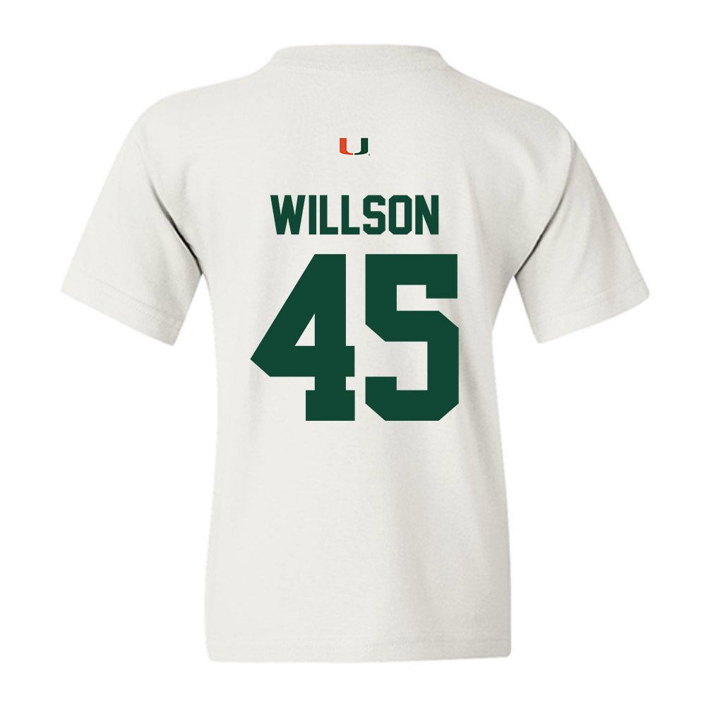 Miami - NCAA Women's Soccer : Gray Willson - Classic Shersey Youth T-Shirt